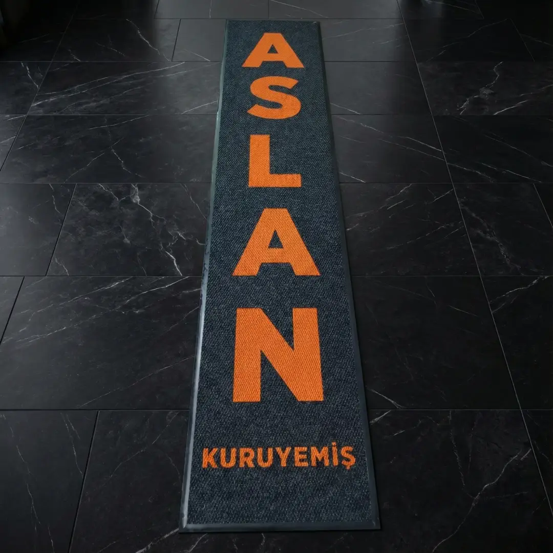 Aslan Kuruyemiş Mağaza Logolu Paspas 60 x 300 cm