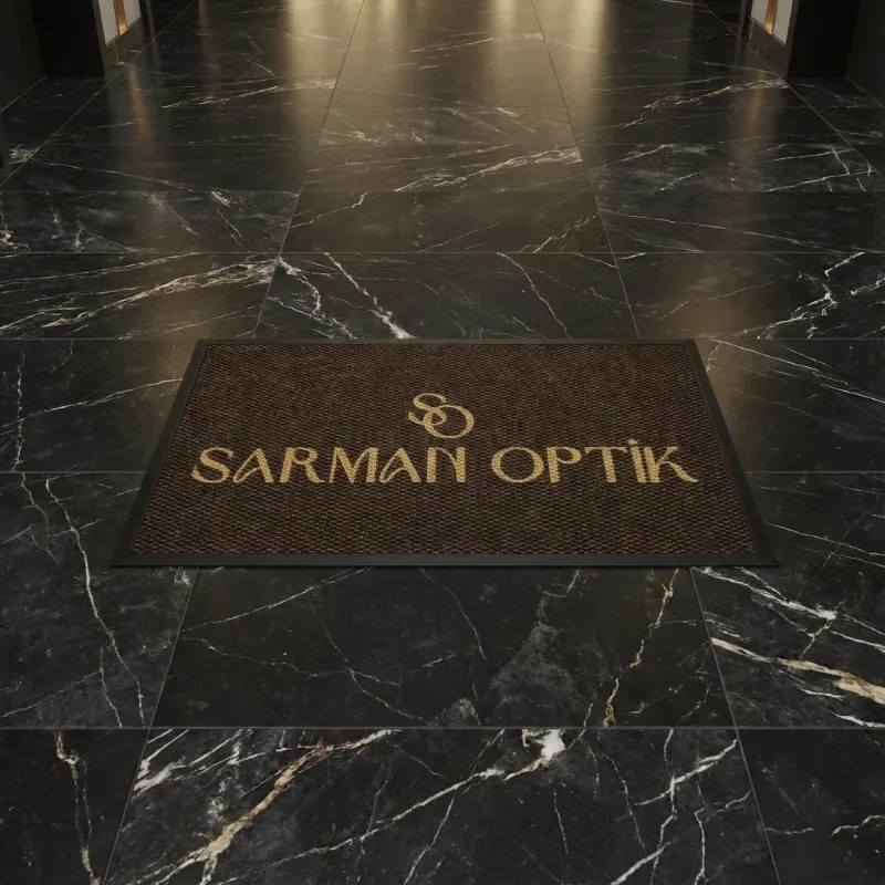 Gözlükçü Logolu Paspas | Sarman Optik 60x100