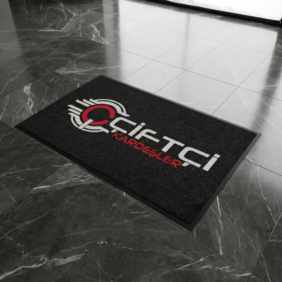Çiftçi Kardeşler ofis logolu paspas örneği 150 x 250 cm