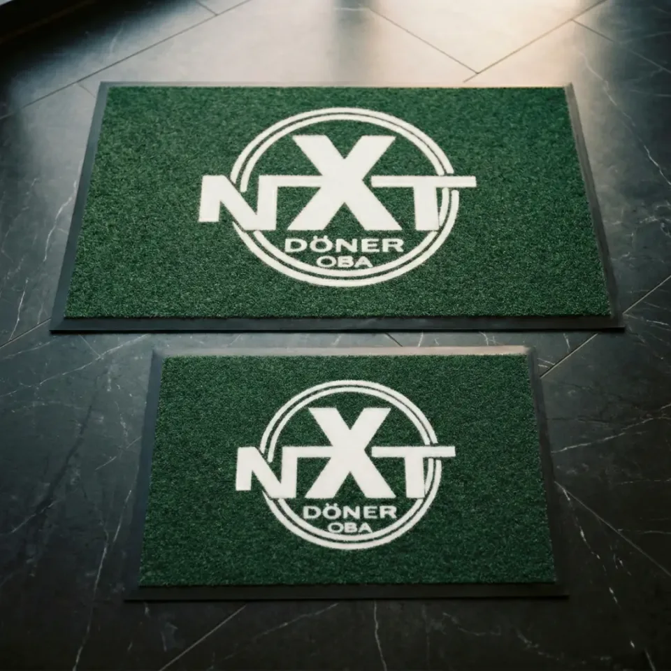 NXT Döner restoran logolu paspas örneği 40 x 60 cm + 50 x 80 cm