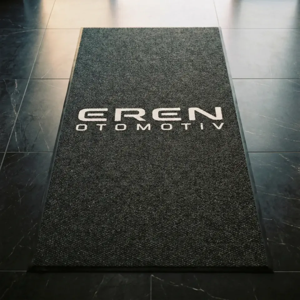 Eren Otomotiv oto galeri logolu paspas örneği 100 x 200 cm