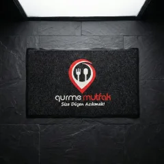 Gurme Mutfak restoran logolu paspas örneği 60 x 100 cm