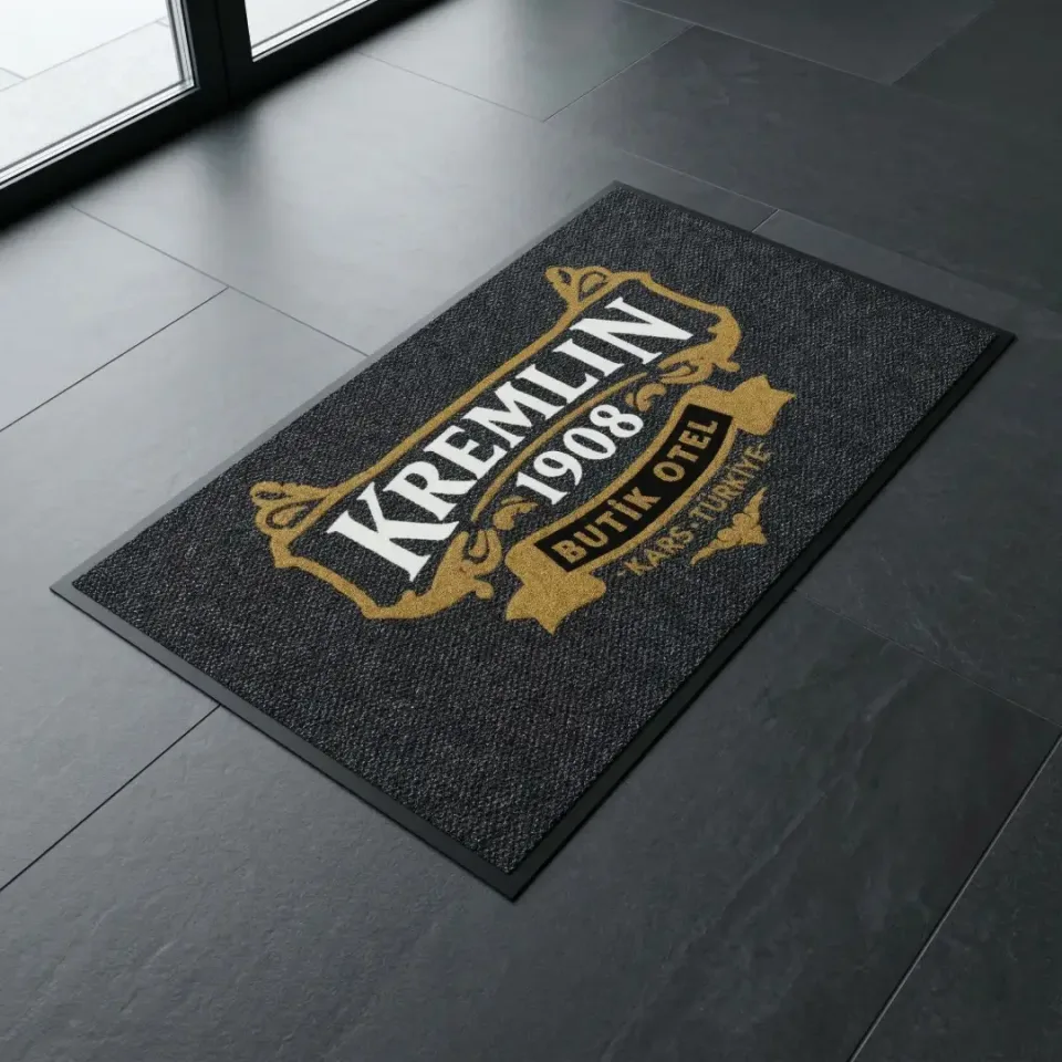 Kremlin Butik Otel otel logolu paspas örneği 80 x 150 cm