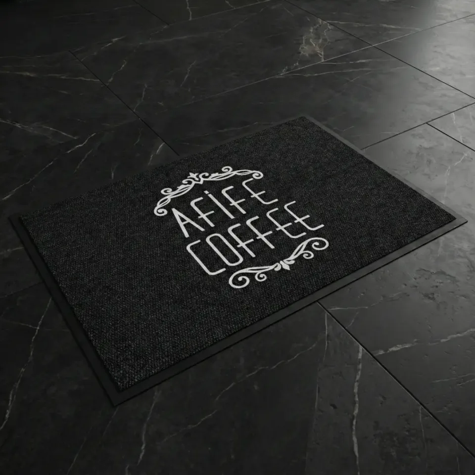 Afife Coffee cafe logolu paspas örneği 100 x 150 cm