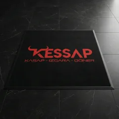 Kessap restoran logolu paspas örneği 160 x 180 cm