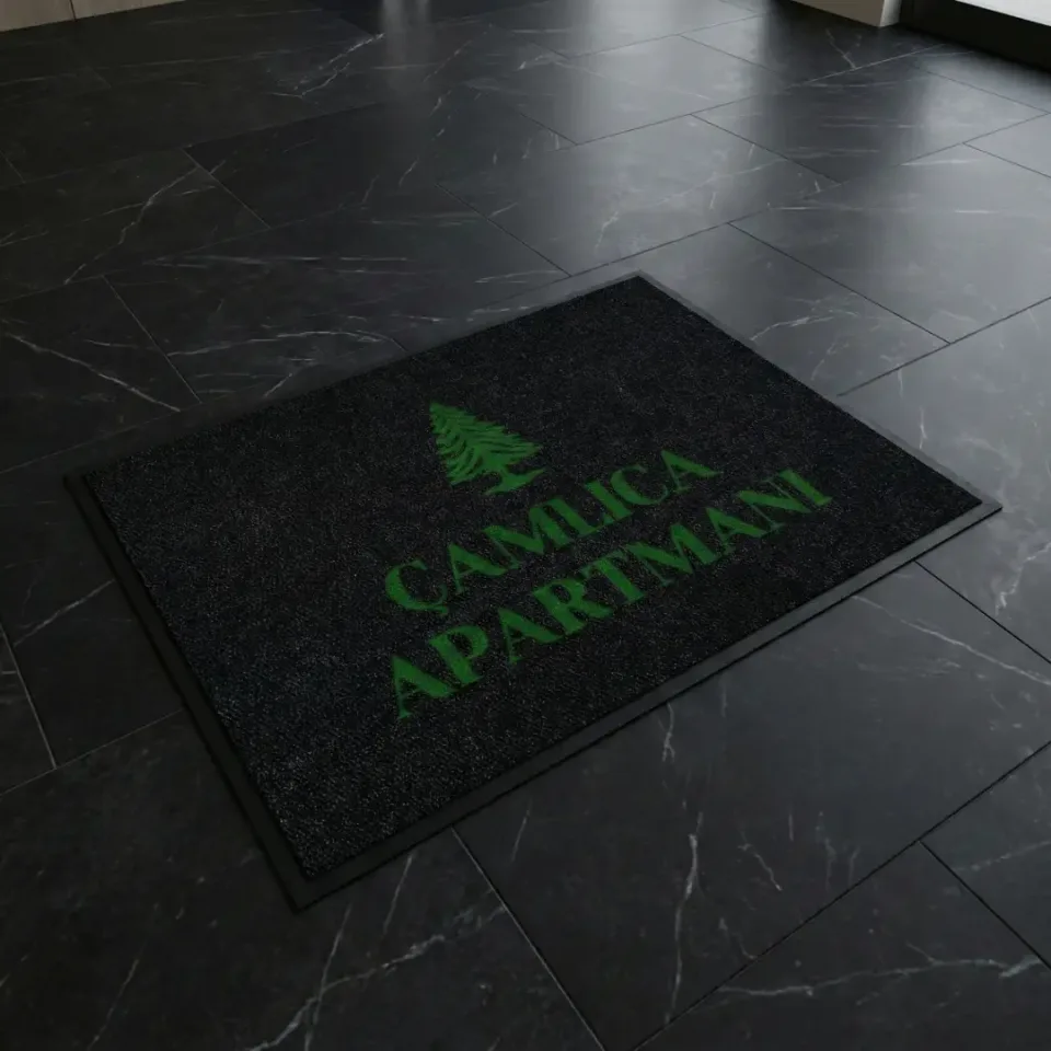 Çamlıca Apartmanı site ve apartman logolu paspas örneği 100 x 140 cm