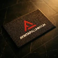 Ayıntap Aliminyum ofis logolu paspas örneği 60 x 90 cm