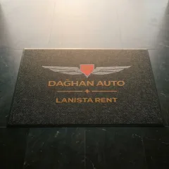 Dağhan Auto oto galeri logolu paspas örneği 100 x 150 cm