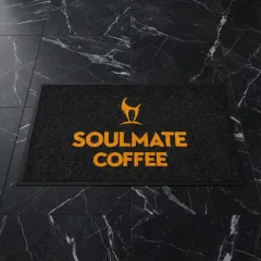 Soulmate cafe logolu paspas örneği 70 x 128 cm