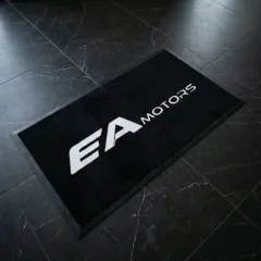EA Motors otogaleri logolu paspas örneği 50 x 90 cm