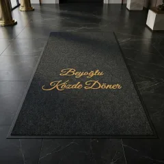 Beyoğlu Közde Döner restoran logolu paspas örneği 150 x 280 cm