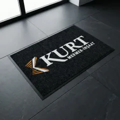 Kurt Mermer emlak ve inşaat ofisi logolu paspas örneği 60 x 90 cm