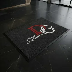 Dağhan Gayrimenkul emlak ve inşaat ofisi logolu paspas örneği 90 x 120 cm