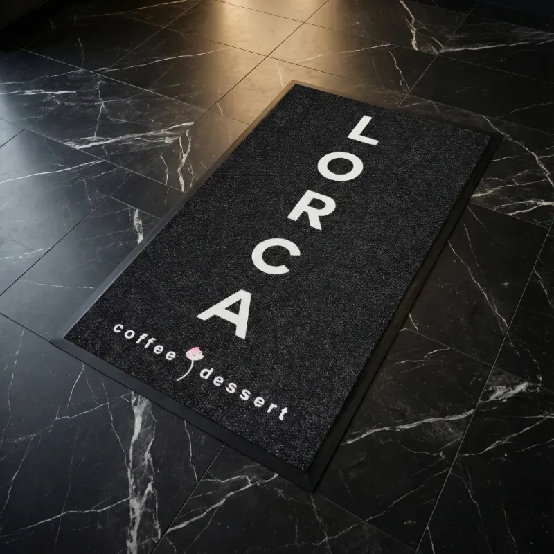 Kahve Dükkanı Logolu Paspas: Lorca Coffee 90x160