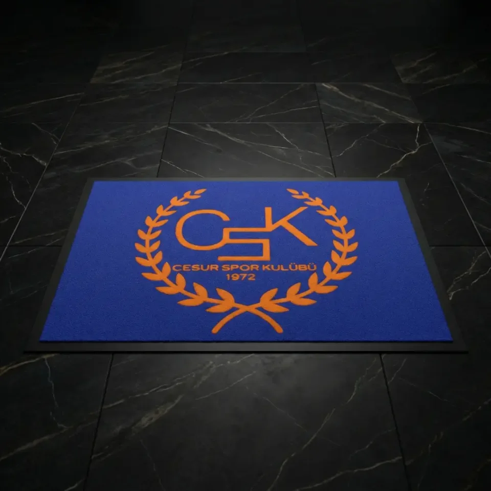 Cesur Spor Kulübü spor salonu logolu paspas örneği 50 x 70 cm
