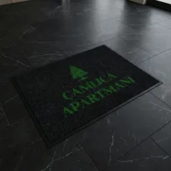 Çamlıca Apartmanı site ve apartman logolu paspas örneği 100 x 140 cm
