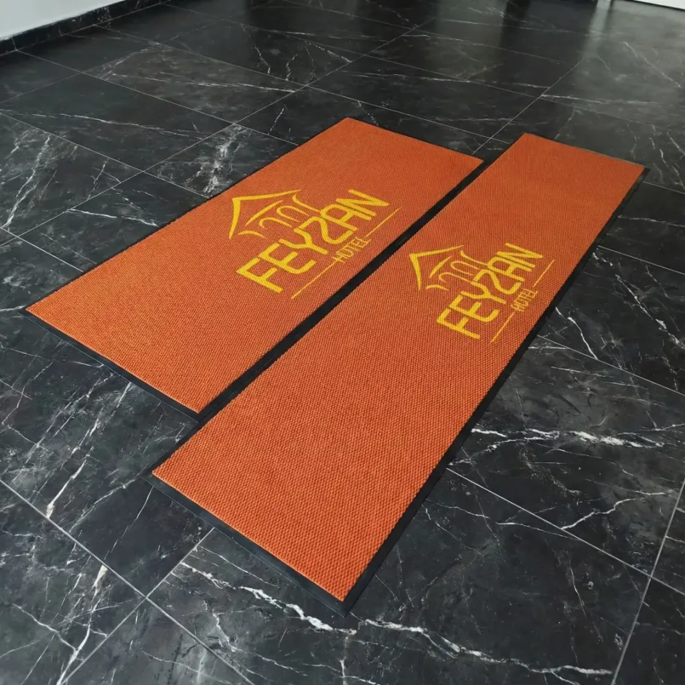 Feyzan Hotel otel logolu paspas örneği 100 x 250 cm + 75 x 320 cm