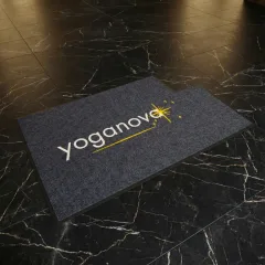 Yoganova pilates salonu logolu paspas örneği 108 x 175 cm