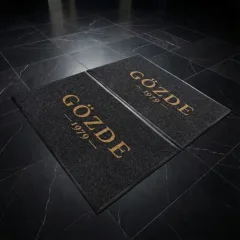 Gözde Pastanesi fırın ve pastane logolu paspas örneği 100 x 150 cm (2 adet)