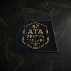 Ata Zeytinyagları mağaza logolu paspas örneği 100 x 100 cm