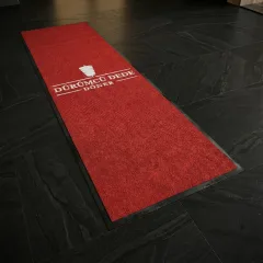Dürümcü Dede restoran logolu paspas örneği 110 x 360 cm