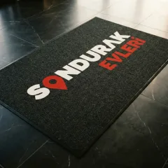 Sondurak Evleri site ve apartman logolu paspas örneği 150 x 250 cm