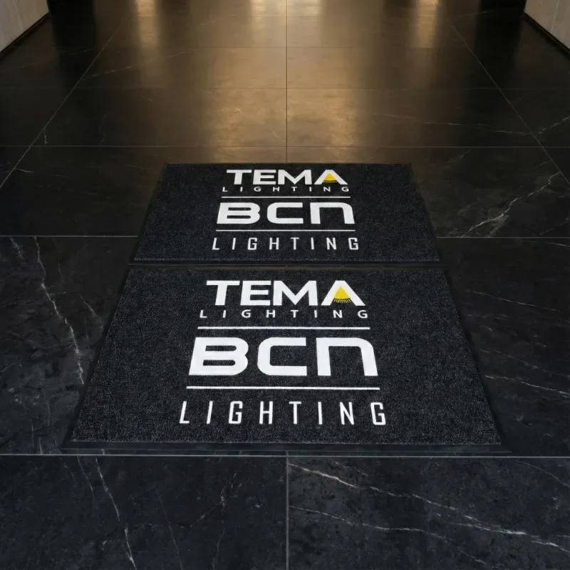 Aydınlatma Mağazası Logolu Paspas: Tema Lighting 100x150