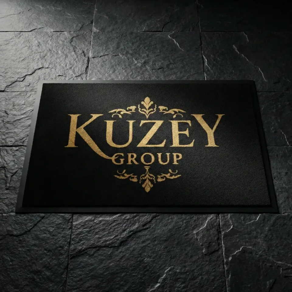 Kuzey Group emlak ve inşaat ofisi logolu paspas örneği 60 x 90 cm