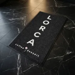 Kahve Dükkanı Logolu Paspas: Lorca Coffee 90x160
