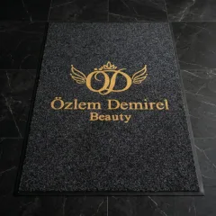 Özlem Demirel Beauty kuaför ve güzellik salonu logolu paspas örneği 100 x 150 cm