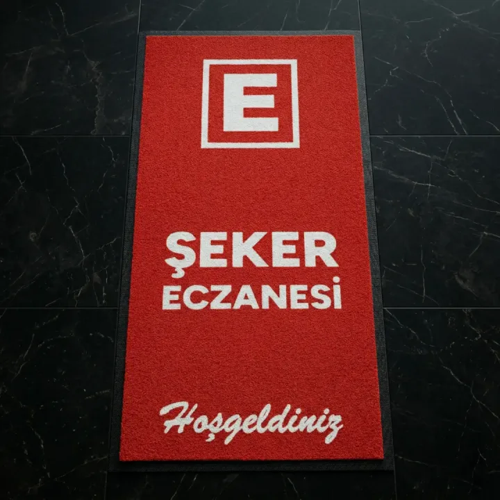 Şeker Eczanesi Eczane Logolu Paspas 60 x 120 cm
