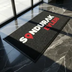 Sondurak Evleri site ve apartman logolu paspas örneği 100 x 200 cm