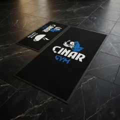 Çınar GYM spor salonu logolu paspas örneği 100 x 217 cm + 145 x 325 cm