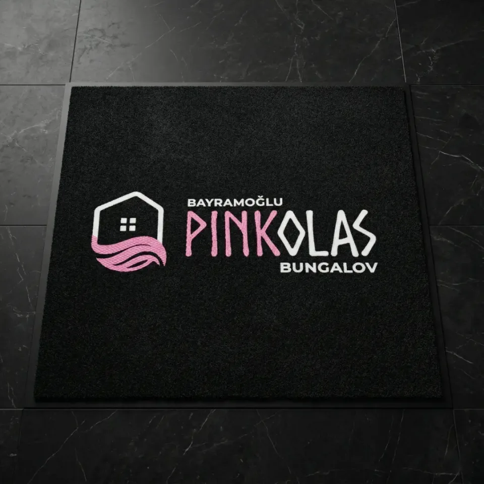 Pinkolas otel logolu paspas örneği 130 x 130 cm