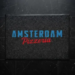 Amsterdam Pizza restoran logolu paspas örneği 70 x 100 cm