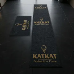 Katkat Baklava & Ice Cream cafe logolu paspas örneği 70 x 300 cm + 50 x 100 cm