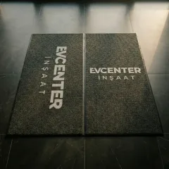 Evcenter emlak ve inşaat ofisi logolu paspas örneği 100 x 200 cm (2 adet)