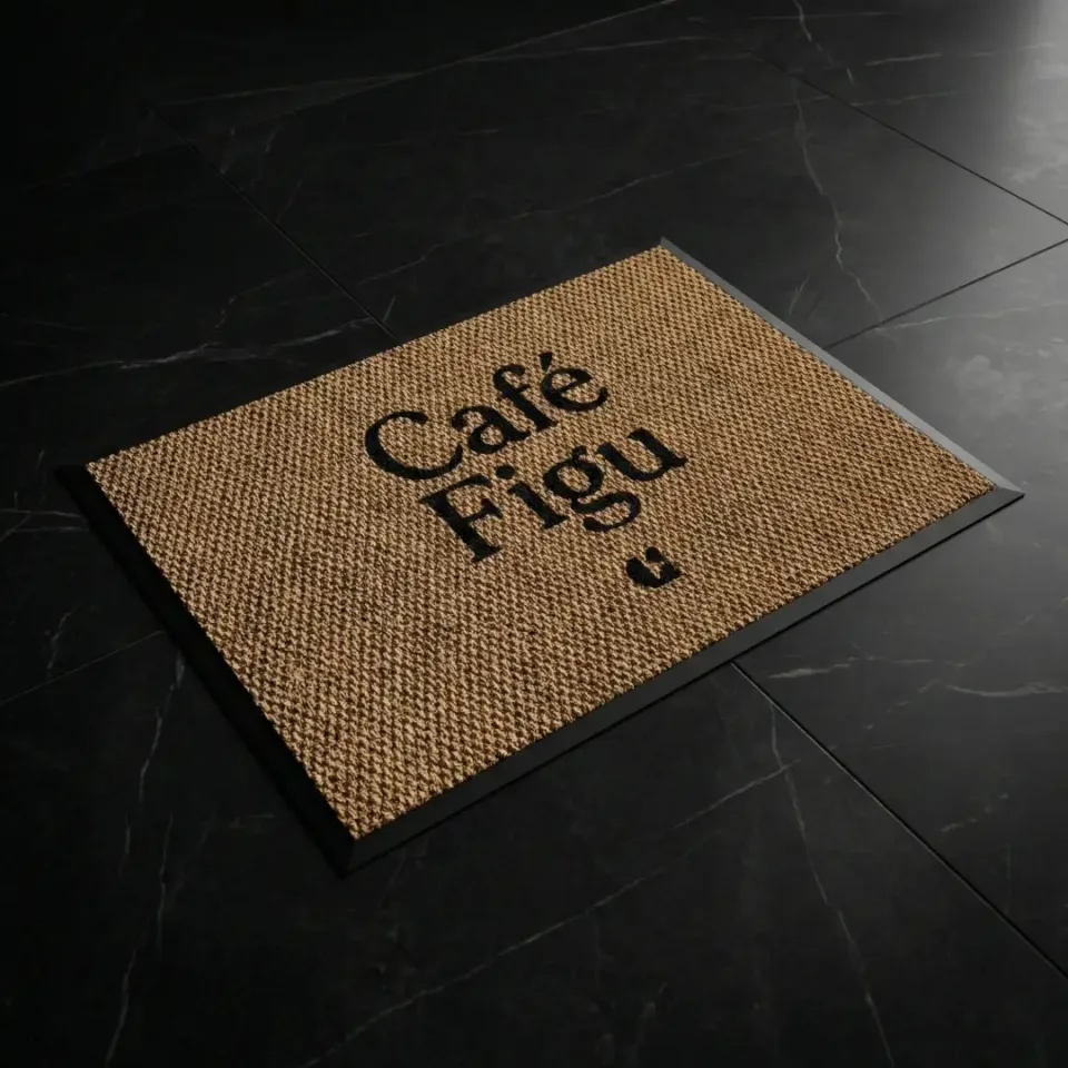 Cafe Figu cafe logolu paspas örneği 50 x 70 cm
