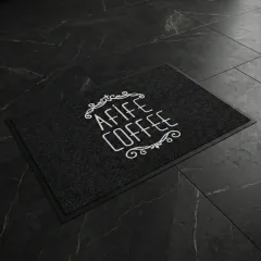 Afife Coffee cafe logolu paspas örneği 100 x 150 cm