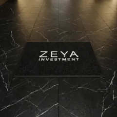 Zeya Investment emlak ve inşaat ofisi logolu paspas örneği 60 x 90 cm