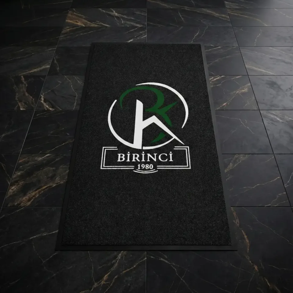 Birinci Kebap restoran logolu paspas örneği 120 x 210 cm