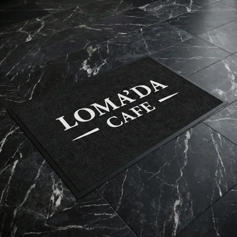 LOMA'DA Cafe cafe logolu paspas örneği 100 x 150 cm