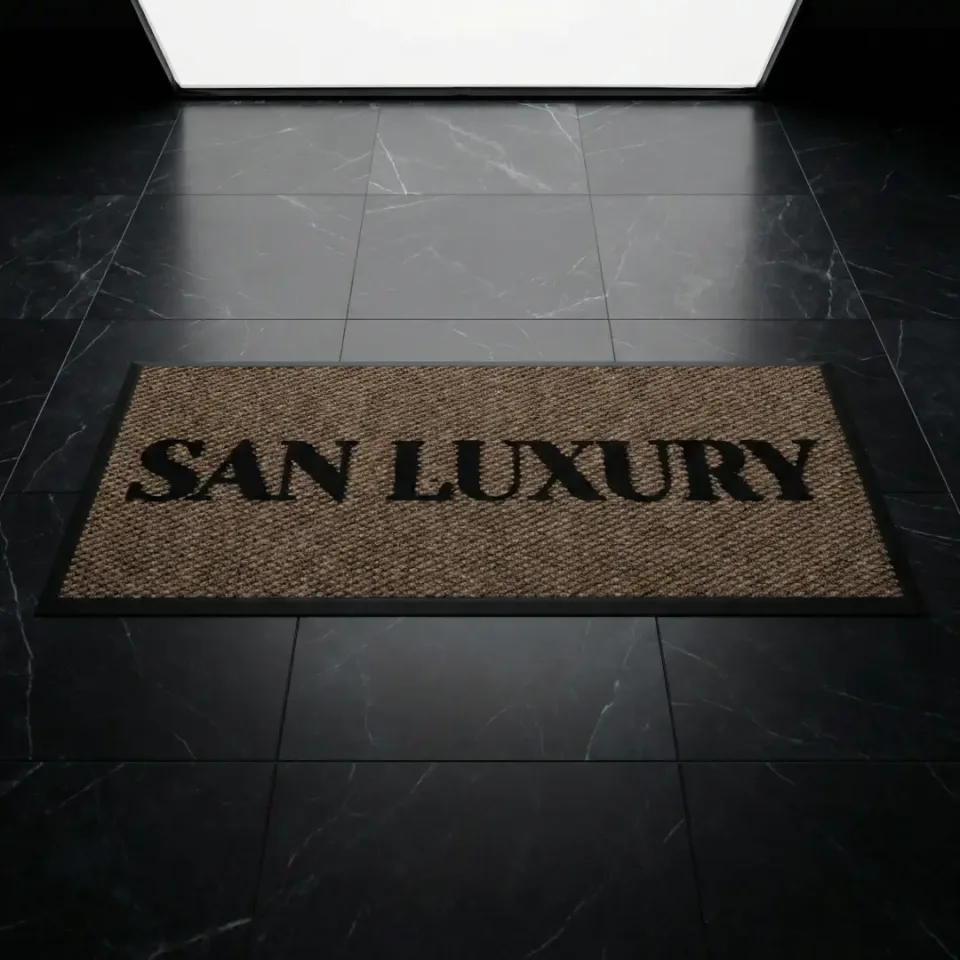 SAN LUXURY butik logolu paspas örneği 40 x 90 cm