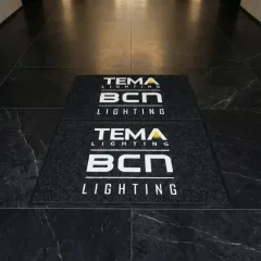 Aydınlatma Mağazası Logolu Paspas: Tema Lighting 100x150