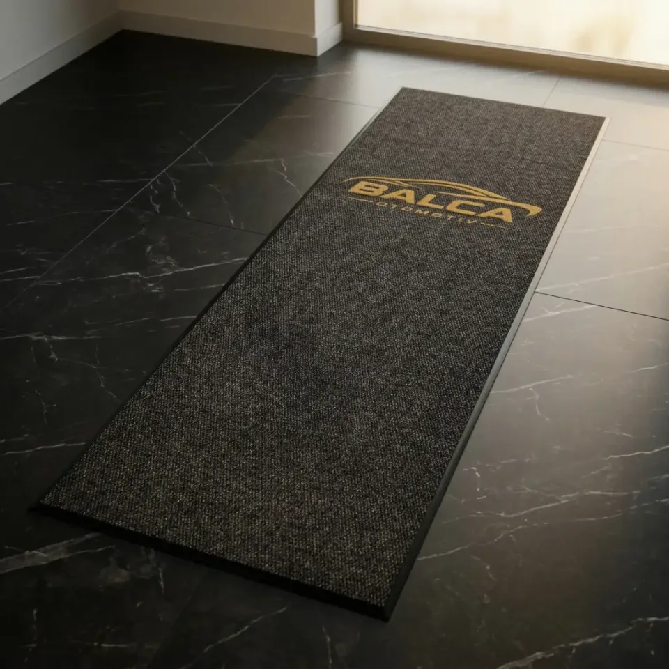 Balca Otomotiv oto galeri logolu paspas örneği 100 x 300 cm