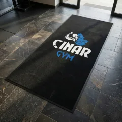 Çınar GYM spor salonu logolu paspas örneği 145 x 325 cm