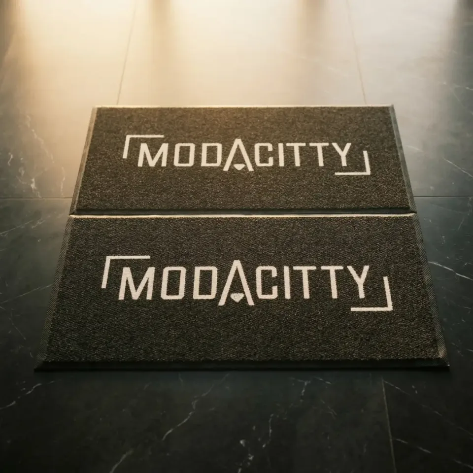 Modacity butik logolu paspas örneği 75 x 145 cm (2 adet)