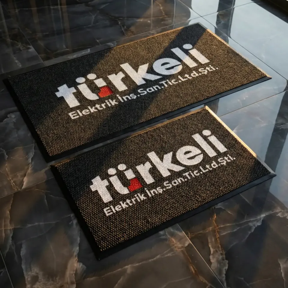 Türkeli ofis logolu paspas örneği 60 x 100 cm + 80 x 150 cm