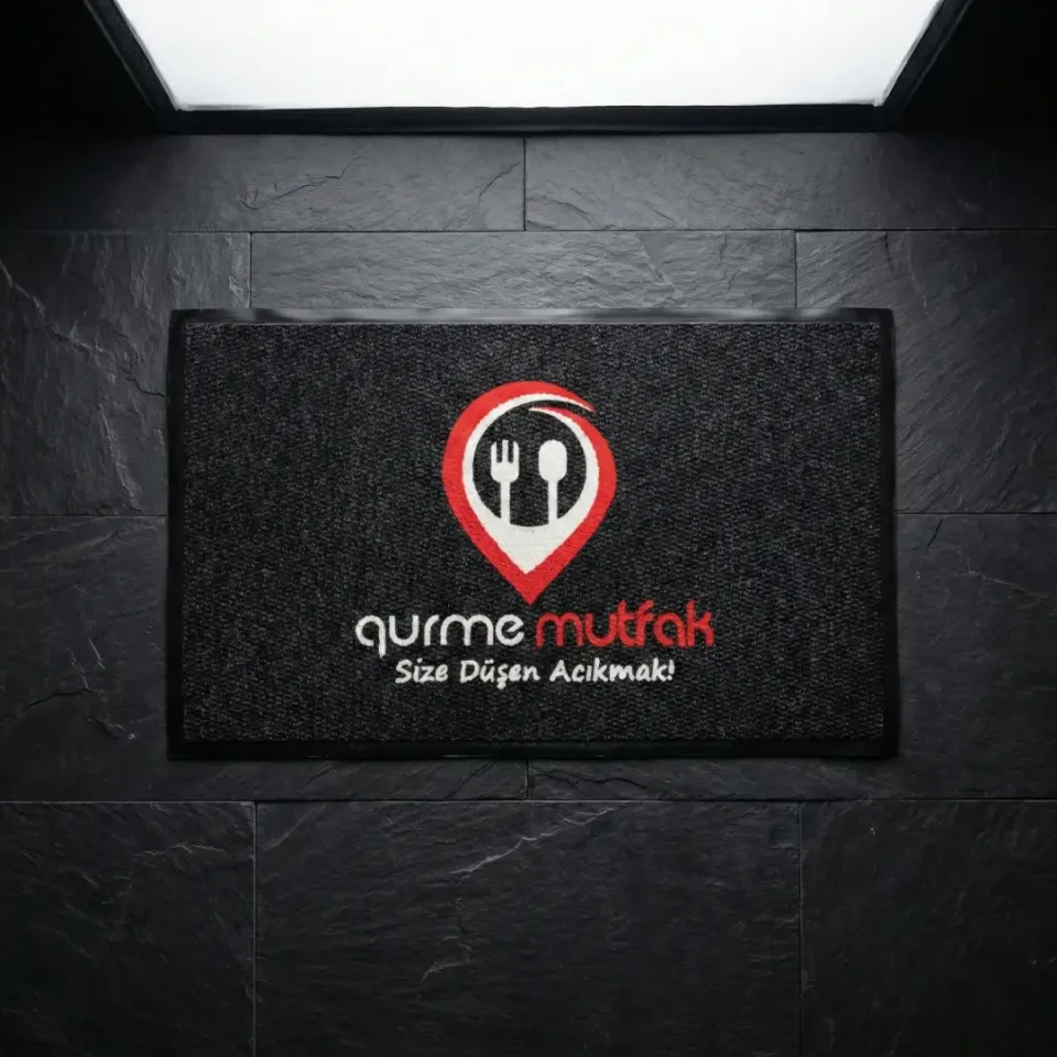 Gurme Mutfak restoran logolu paspas örneği 60 x 100 cm