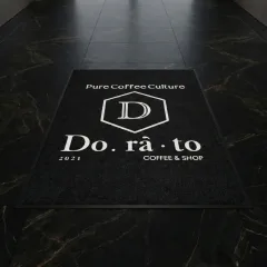 Dorato Coffee cafe logolu paspas örneği 150 x 200 cm